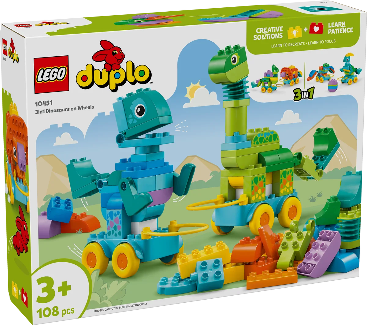 Dinosaurios sobre Ruedas 3en1