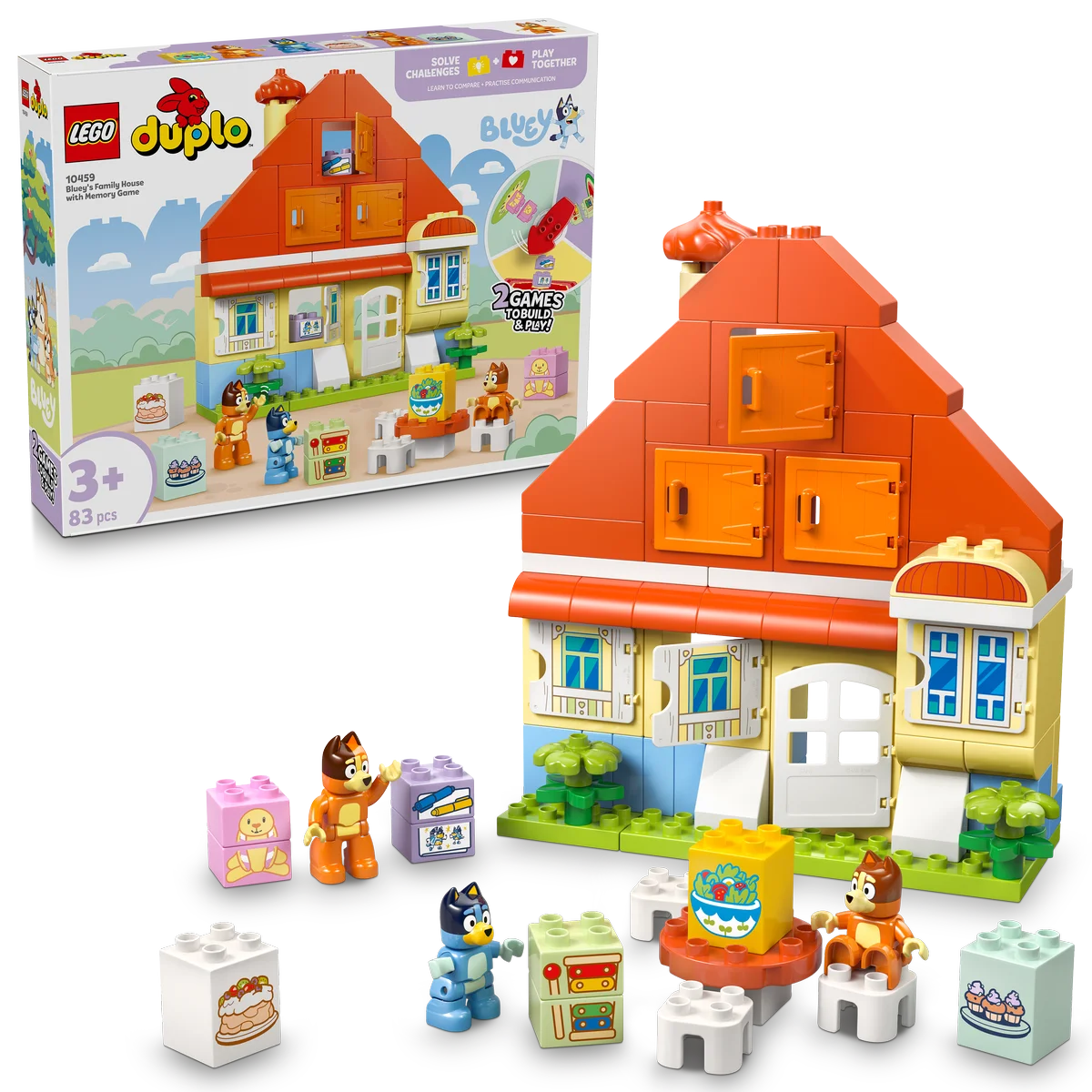 Casa Familiar de Bluey con Juego de Memoria