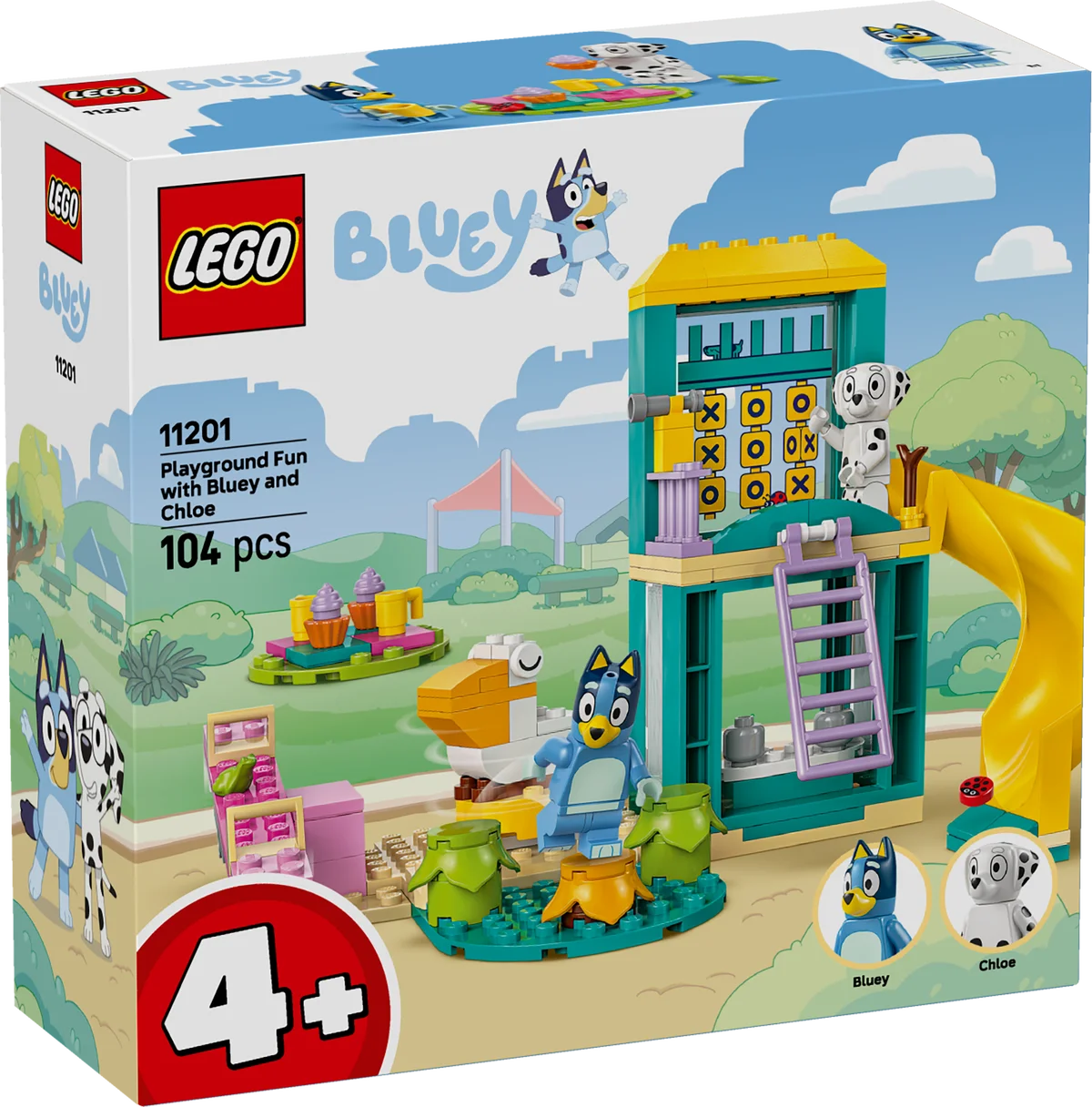 Diversión en el Parque de Juegos con Bluey y Chloe