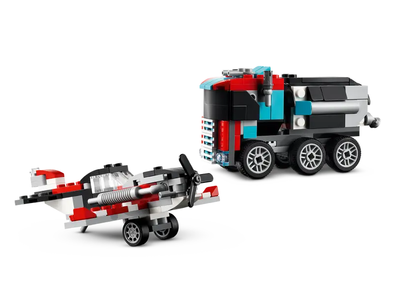 Camión Plataforma con Helicóptero