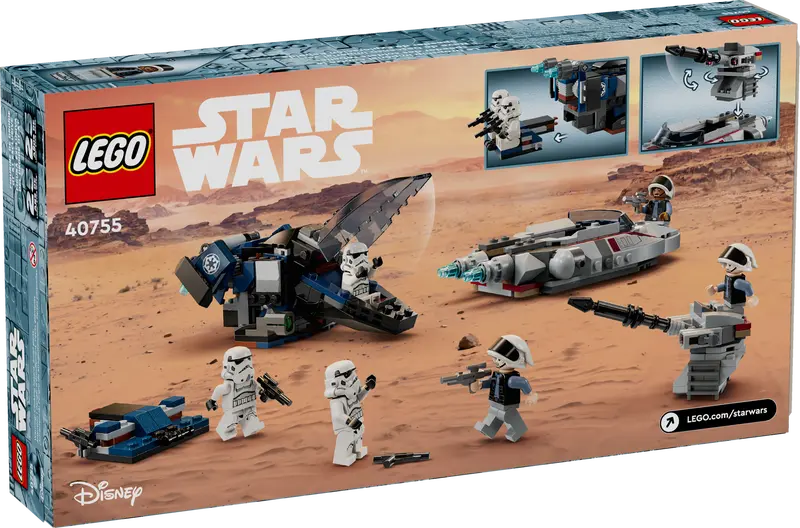 Nave de Descenso Imperial vs. Speeder de Exploración Rebelde