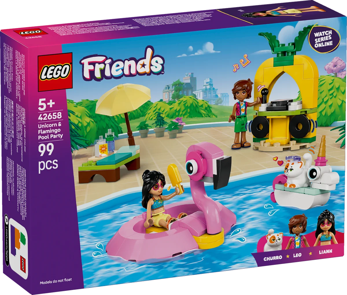 Fiesta en la Piscina con Flamenco y Unicornio
