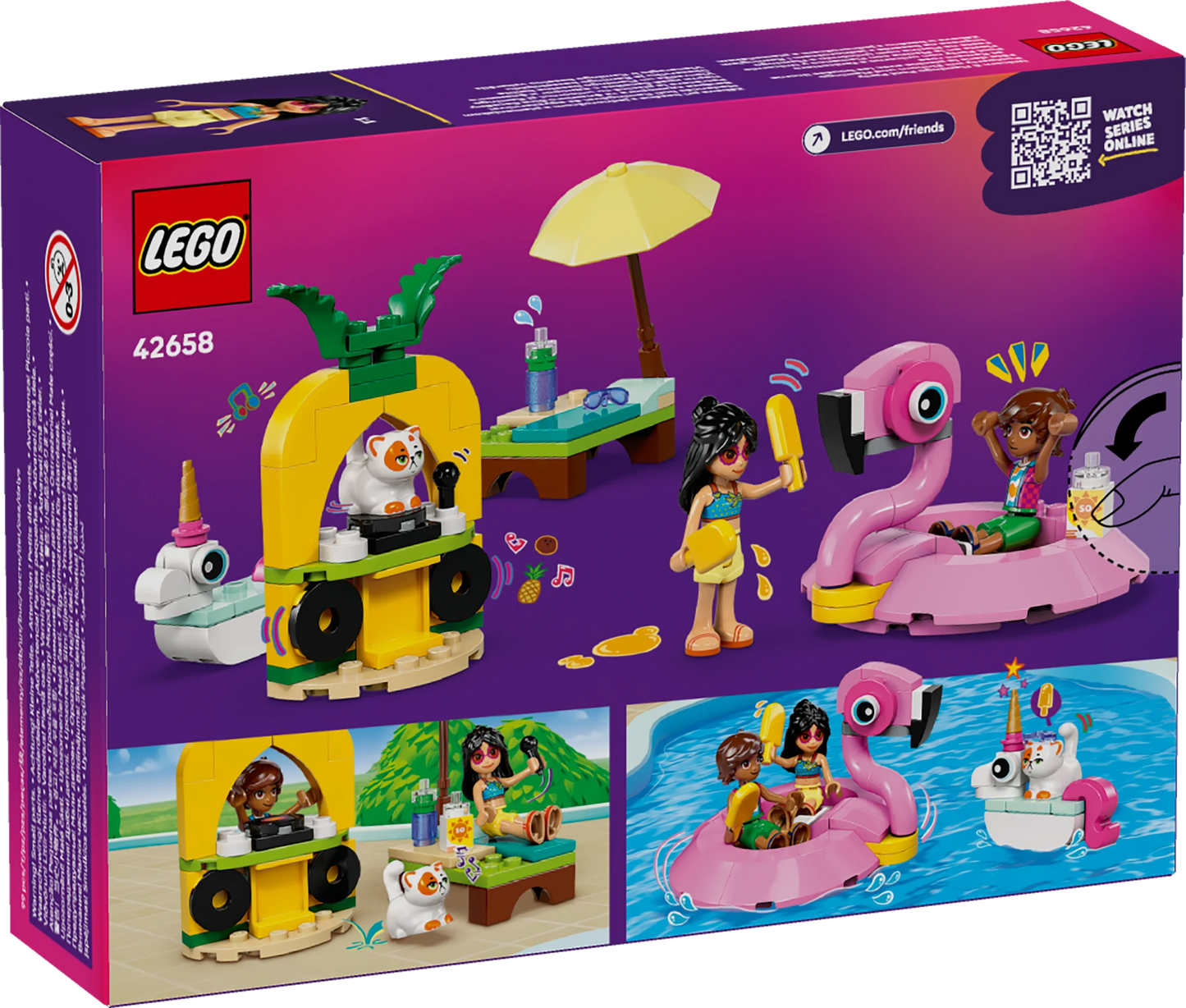 Fiesta en la Piscina con Flamenco y Unicornio