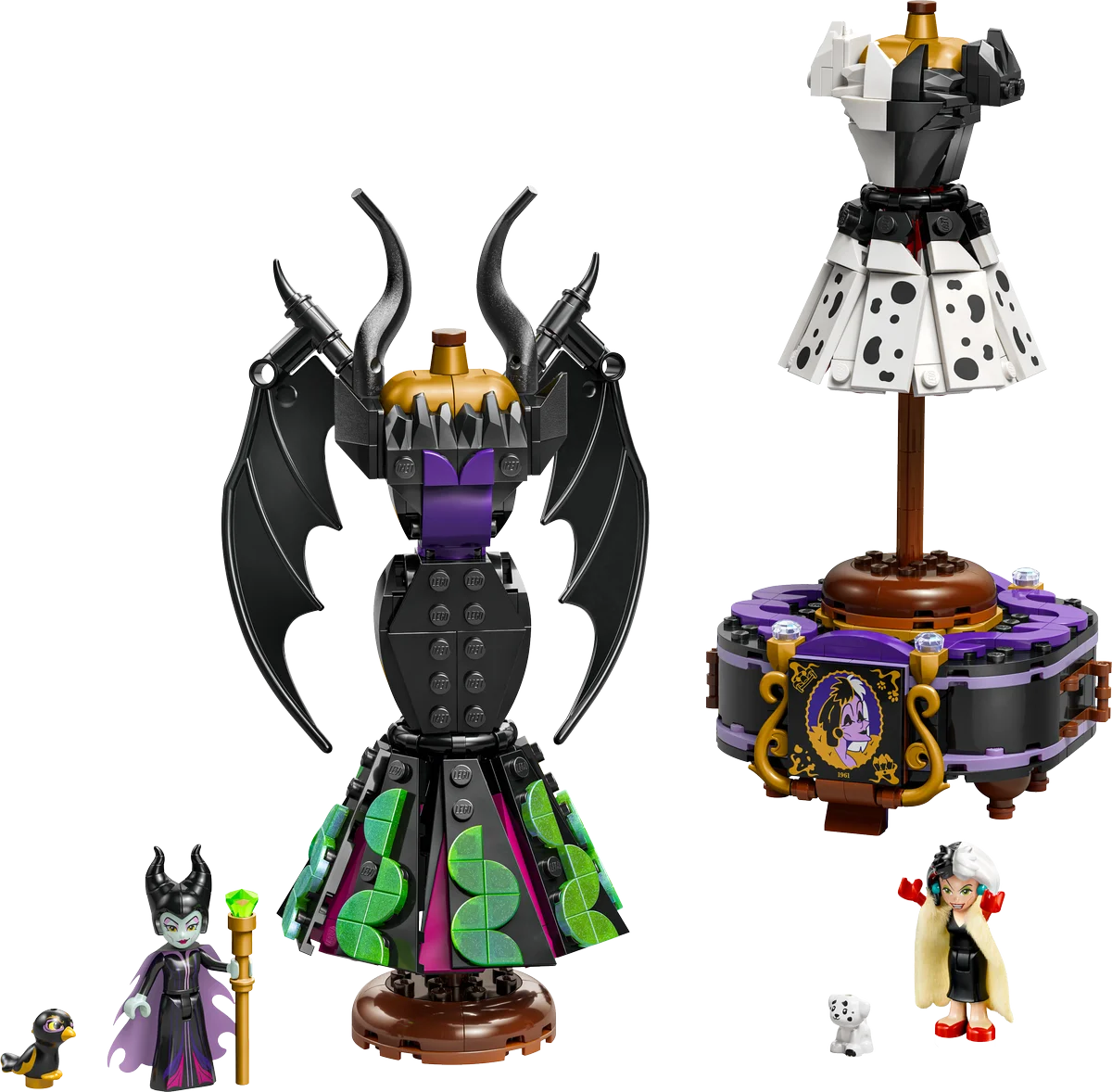 Trajes de Maléfica y Cruella De Vil