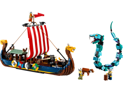 Barco Vikingo y Serpiente Midgard
