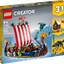 Barco Vikingo y Serpiente Midgard