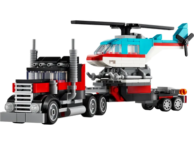 Camión Plataforma con Helicóptero
