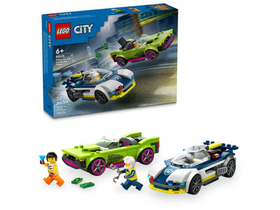 Coche de Policía y Potente Deportivo