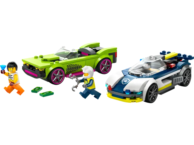 Coche de Policía y Potente Deportivo