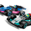 Garaje de F1® con Coches Mercedes-AMG y Alpine