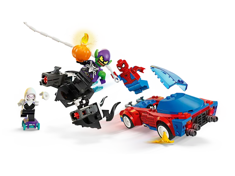 Coche de Carreras de Spider-Man y Duende Verde Venomizado
