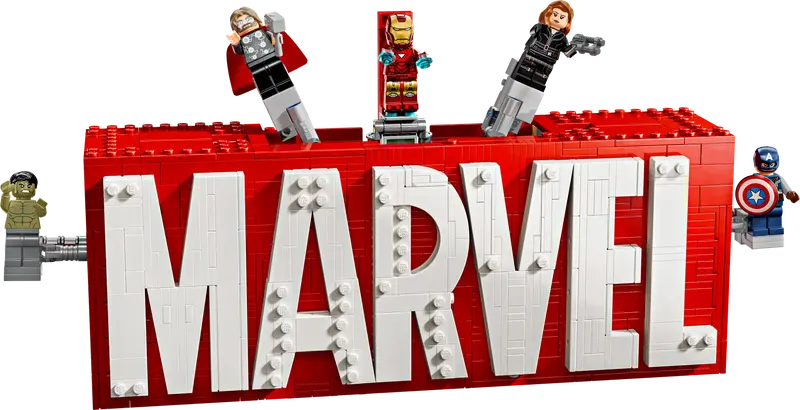Logotipo MARVEL y Minifiguras