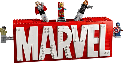 Logotipo MARVEL y Minifiguras