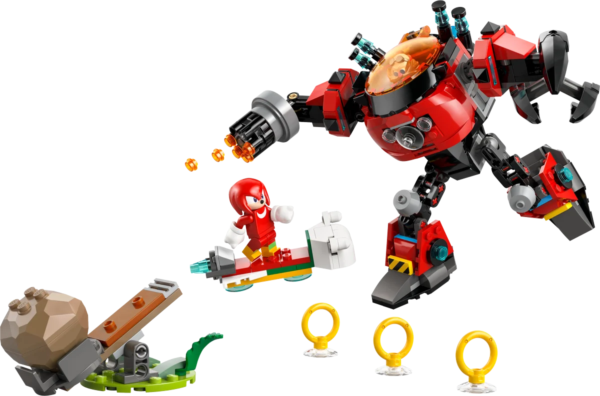 Knuckles vs. Meca Egg Crusher del Dr. Eggman