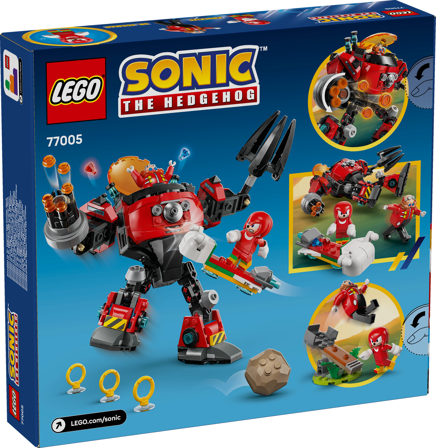 Knuckles vs. Meca Egg Crusher del Dr. Eggman